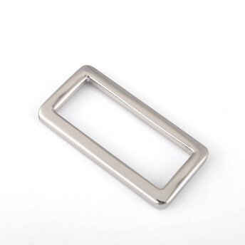 Рамка литая прямоугольная 32х19х3 мм Ø 25 мм 1 шт. Платина