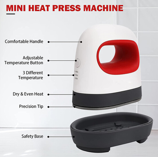 Мини-термопресс Compact Heat Press 150 Вт до 190°C 1 шт. Бирюзовый