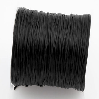 Резинка слоеная для браслетов 1 мм Черный +-60 м