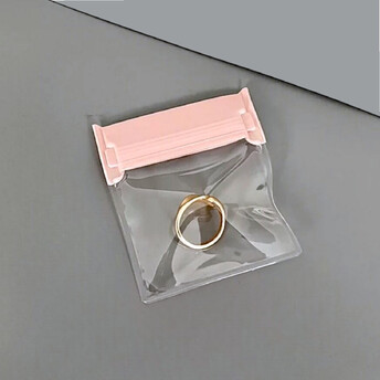 Пакет EVA глянец Zip-Lock 7х10 см Ø 6х7 см 1 шт. Розовый/прозрачный