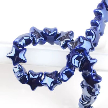 Бусины Звезда керамические 14х14 мм 5 шт. Электрик