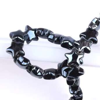 Бусины Звезда керамические 14х14 мм 5 шт. Черный