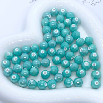 Бусины Шар керамические 6 мм 5 шт. Тиффани