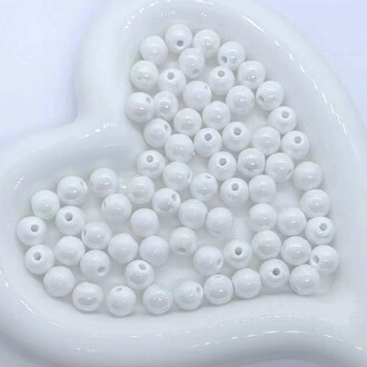 Бусины Шар керамические 10 мм 5 шт. Белый