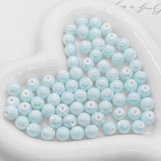 Бусины Шар керамические 10 мм 5 шт. Небесный