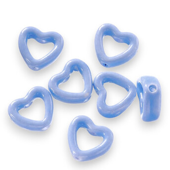 Бусина Сердце разделитель керамическая 14,5х13 мм 1 шт. Синий