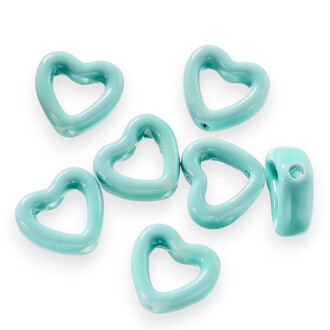 Бусина Сердце разделитель керамическая 14,5х13 мм 1 шт. Тиффани