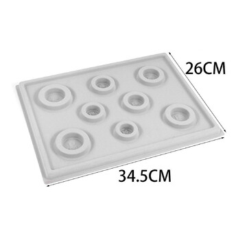 Доска-планшет для создания украшений 8 яч. пластик бархат 34,5х26 см 1 шт. Серый