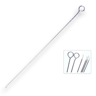 Крючок для бусин из нержавеющей стали 0,8х170 мм 1 шт. Платина