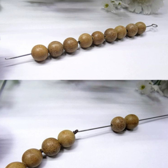 Крючок для бусин из нержавеющей стали 0,6х140 мм 1 шт. Платина