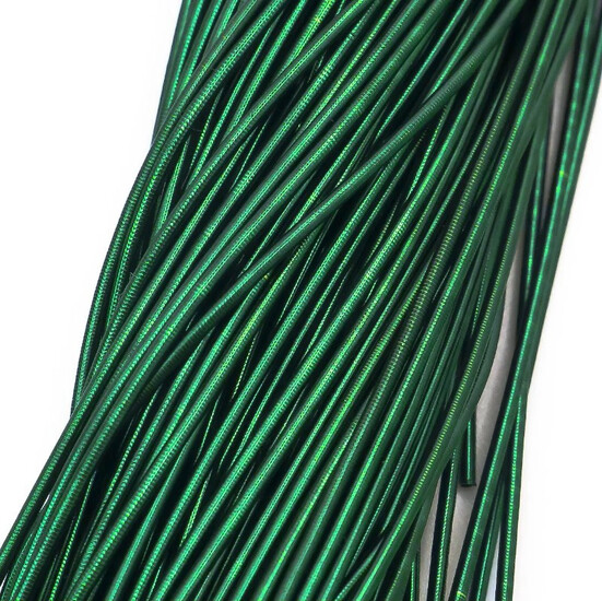 Канитель гладкая глянцевая 1 мм 5 г Зеленый темный