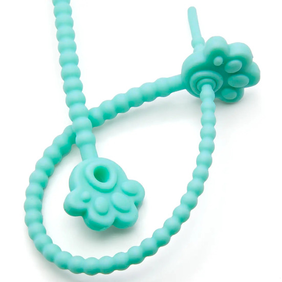 Стяжка силиконовая Лапка со стопом 20 см Бирюзовый