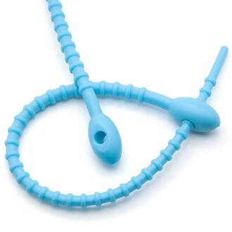 Стяжка силиконовая Головастик 20 см Голубой