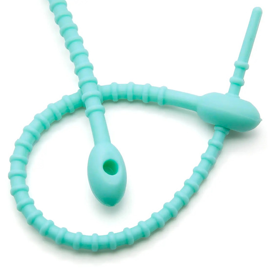 Стяжка силиконовая Головастик 20 см Бирюзовый