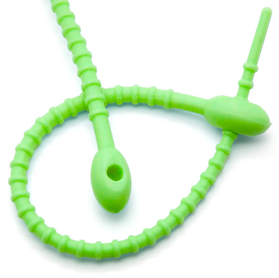 Стяжка силиконовая Головастик 20 см Салатовый