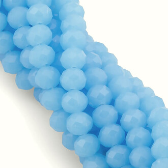 Намистини Swarovski огранювання рондель 8х6 мм Ø 1,2 мм ±40 см (±62 шт.) Небесний