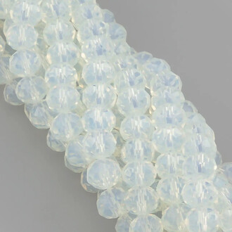 Бусины Swarovski огранка рондель 8х6 мм Ø 1,2 мм ±40 см (±62 шт.) Лунный