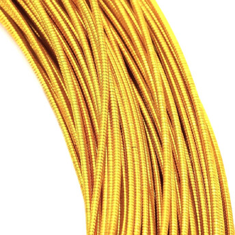 Канитель жесткая 1,2 мм 1 м Золото яркое