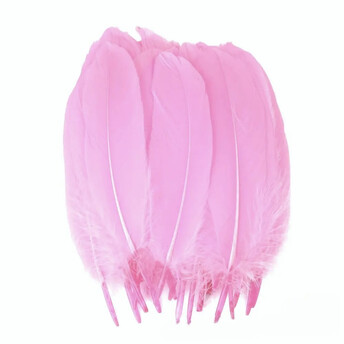 Перья гусиные 15-20 см 25 шт. Светло Розовый_ПДД 011СР