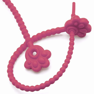 Стяжка силиконовая Лапка со стопом 20 см Розовый