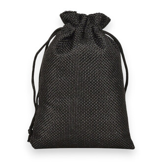 Подарочный мешочек из джута 7х9 см (+-5 мм) 1 шт. Черный