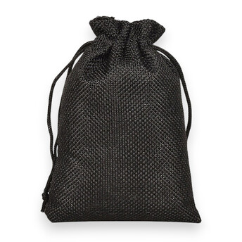 Подарочный мешочек из джута 10х14 см (+-5 мм) 1 шт. Черный