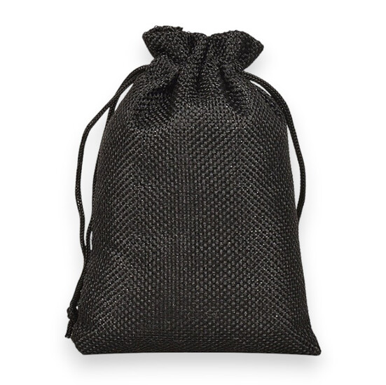 Подарочный мешочек из джута 13х18 см (+-5 мм) 1 шт. Черный