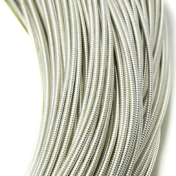 Канитель жесткая 1 мм 1 м Серебро теплое