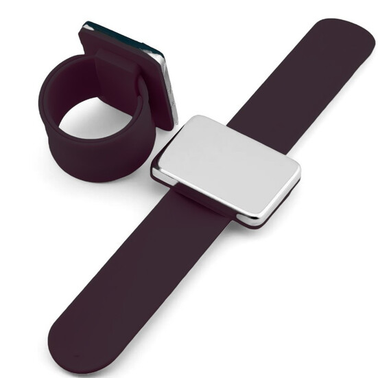 Браслет магнітний 24х3 см платформа Прямокутна 5,5х4 см Черний