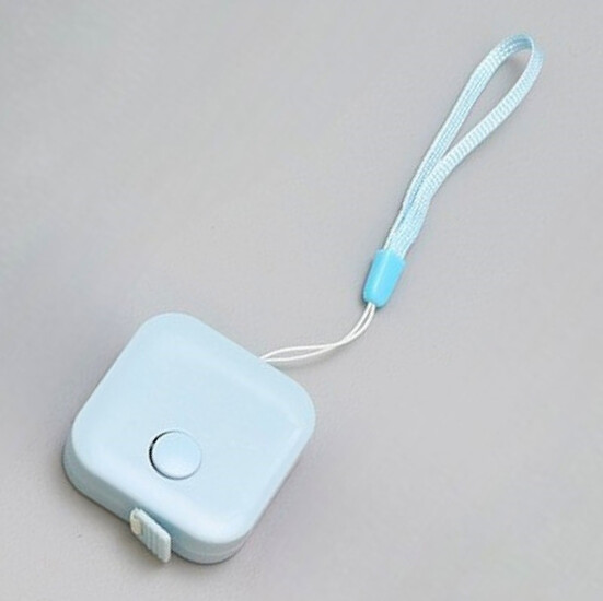 Метр мягкий в рулетке измерительная лента 150х0,7 см рулетка 4,4х4,4 см 1 шт. Небесный