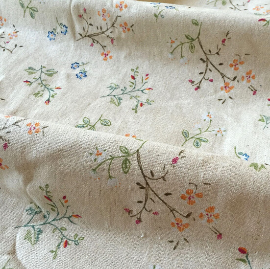 Ткань 55% лен 45% хлопок 180 г/м² 1,5 м 1 м принт Gardenia