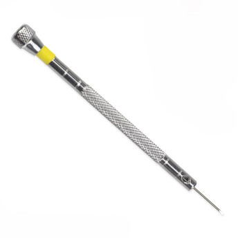 Отвертка часовая прямошлицевая 0,8 мм 1 шт. Платина/желтый