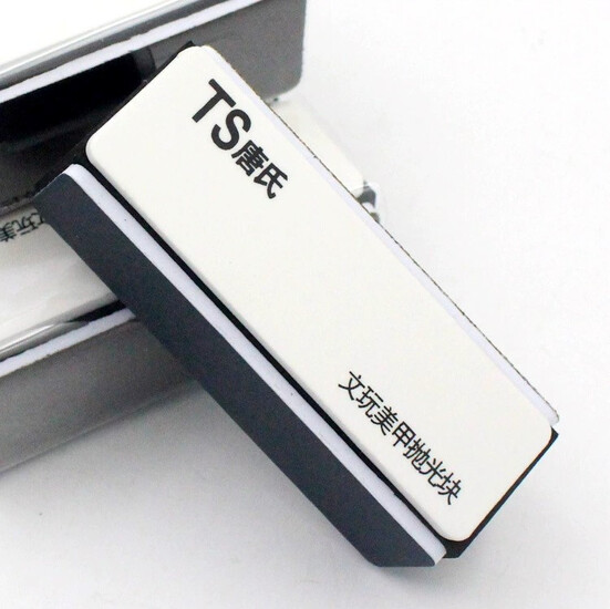 Баф полировальный 3000/400/240 брусок 4-х сторонний 9х3х3 см 1 шт. Черный/белый