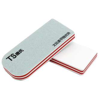 Баф полировальный 4000/1000 блок 2-х сторонний 9х4х1 см 1 шт. Серый/белый