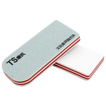 Баф полировальный 4000/1000 блок 2-х сторонний 9х4х1 см 1 шт. Серый/белый