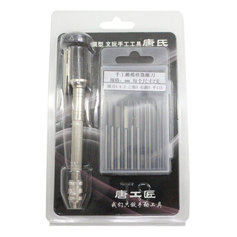 Ручной мини нож 9х1,4 см +10 лезвий 1,5-3 мм 1 набор Платина