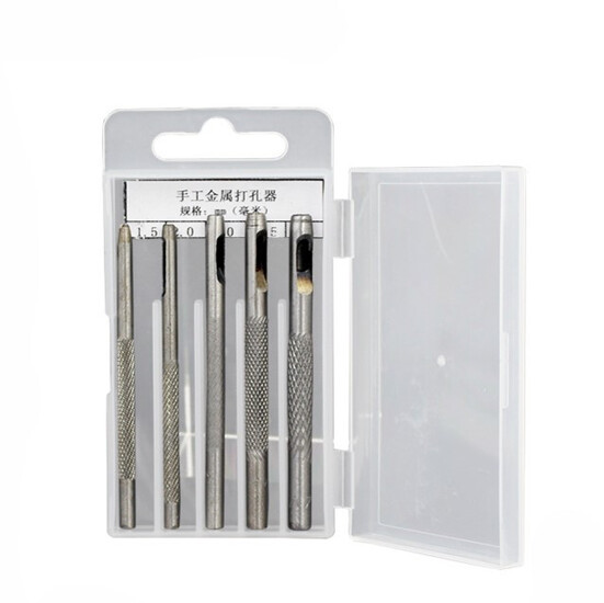 Набор пробойников просечок 1.5, 2.0, 3.0, 3.5, 4.0 мм в коробке 5 шт.