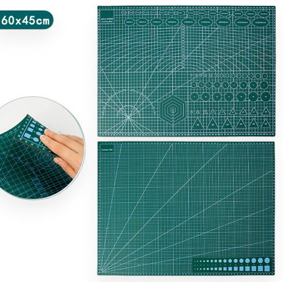 Коврик для резки А2 самовосстанавливающийся Cutting Mat 60х45 см 1 шт. Зеленый