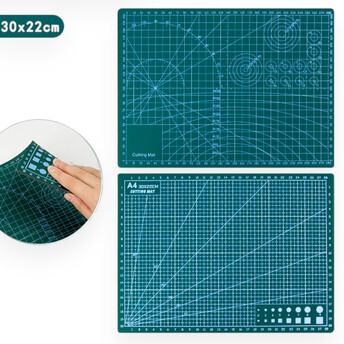 Коврик для резки А4 самовосстанавливающийся Cutting Mat 30х22 см 1 шт. Зеленый
