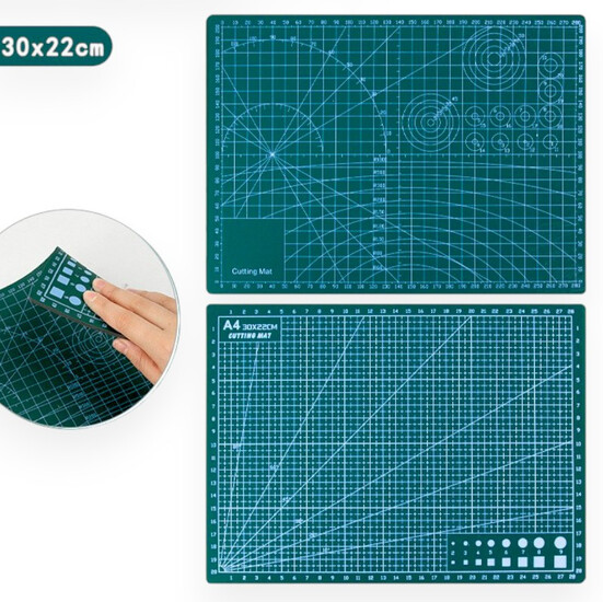 Коврик для резки А4 самовосстанавливающийся Cutting Mat 30х22 см 1 шт. Зеленый
