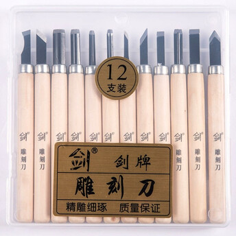 Набор стамесок резцов по дереву в коробке 12 шт. 1 набор