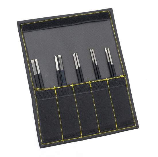 Набор стамесок резцов по камню в чехле 10 шт. 1 набор Черный