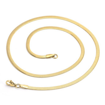 Цепочка на шею Змейка из нержавеющей стали 2х0,35 мм 40 см 1 шт. Золотистый