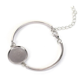 Браслет из нержавеющей стали 20х3,5 мм 16-21 см 1 шт. Платина