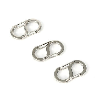 Карабин на две стороны из нержавеющей стали 16х8,5 мм 1 шт. Платина