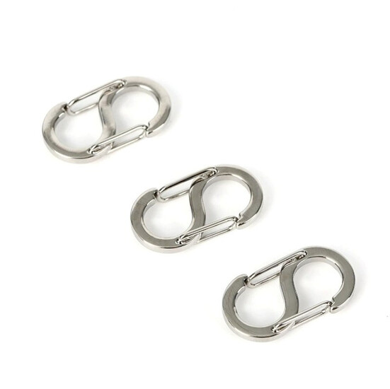 Карабин на две стороны из нержавеющей стали 16х8,5 мм 1 шт. Платина