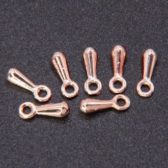 Подвеска утяжелитель для цепочек Капля +-100 шт. 2х7 мм Розовое золото