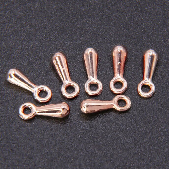 Подвеска утяжелитель для цепочек Капля +-100 шт. 2х7 мм Розовое золото