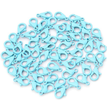 Карабин в упаковке +-20 шт. 12 мм Бирюзово-голубой