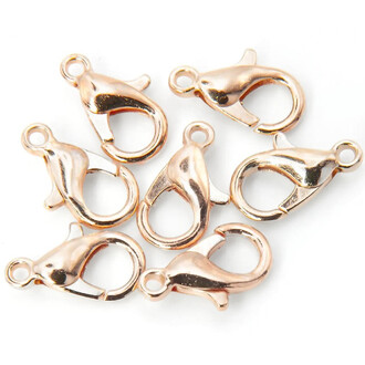 Карабин 14 мм в упаковке +-50 шт. Розовое золото